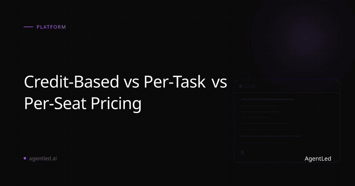 Credit-Based vs Per-Task vs Per-Seat Pricing for Automation Tools