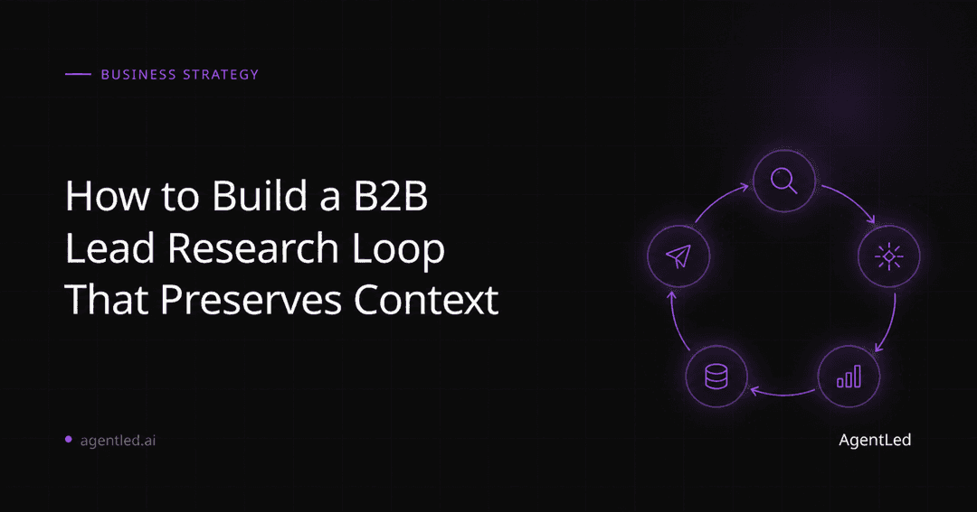 How to Build a B2B Lead Research Loop That Preserves Context